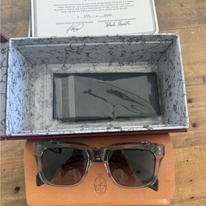 Transparent Gray Square Sunglasses - Unbranded